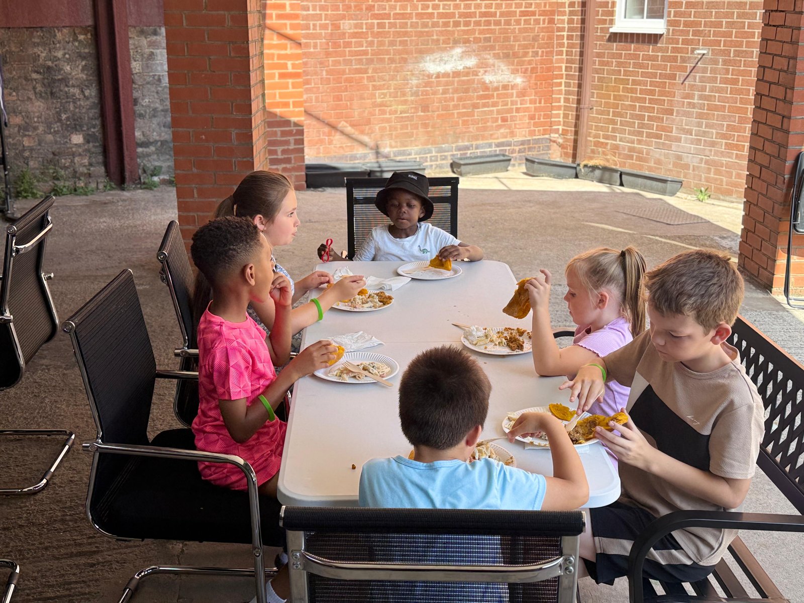 Young people learning in an Eden House classroom